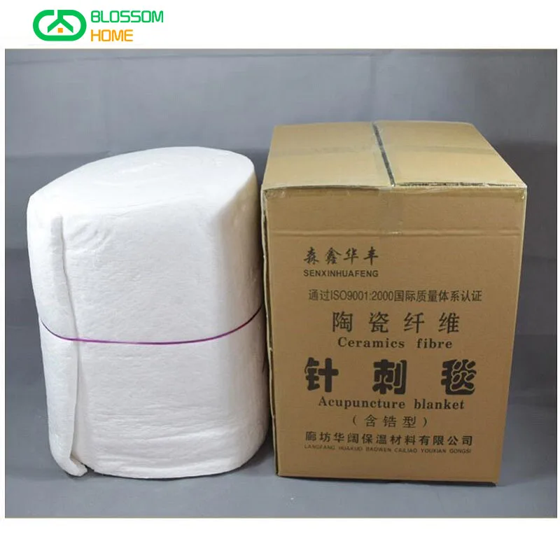 ผ้าห่มใยเซรามิกที่มีเซอร์โคเนียมทนต่ออุณหภูมิสูงได้ 1500 ℃   ผ้าฝ้ายฉนวนกันความร้อน
