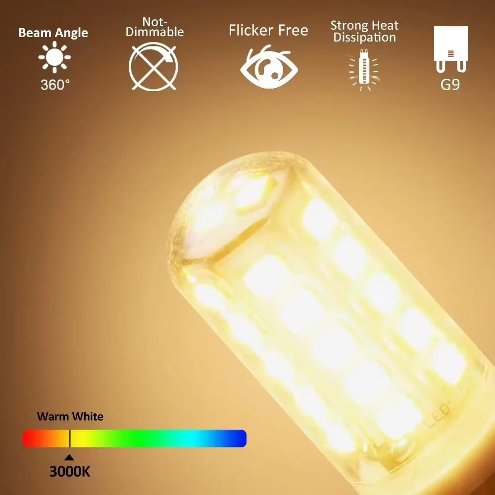 10X G9 LED Lamp 3W 5W 7W 20W AC 220V-240V LED Bulbs SMD 2835 LED G9 Light Replace 30/150W Halogen Lamp Light For Home Useful
