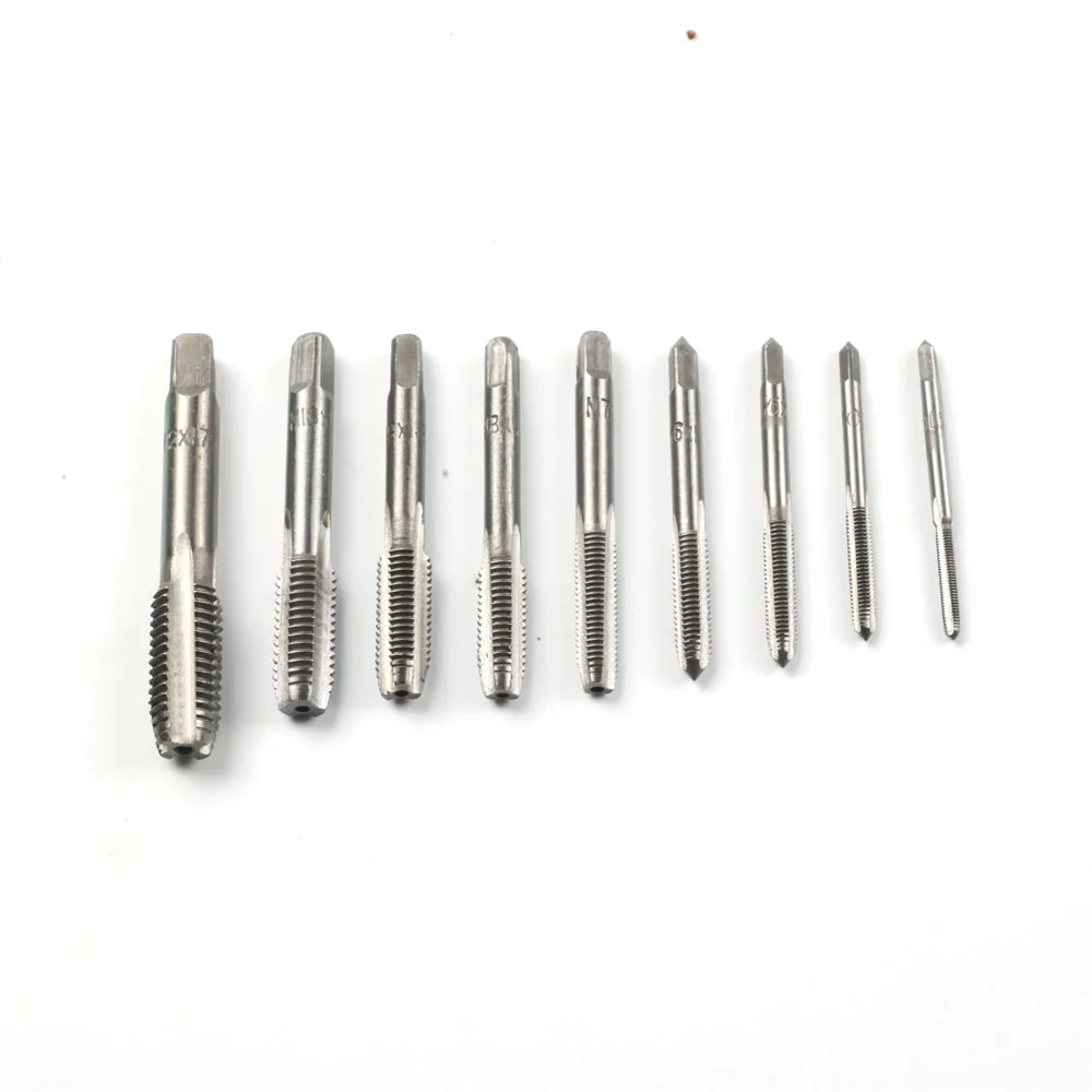 Multifunction Tap and Die Set 8/12/20Pcs M3-M12Metric Screw Thread Plugs Hand Screw Taps Straight Taper Tapping and Thread Tools