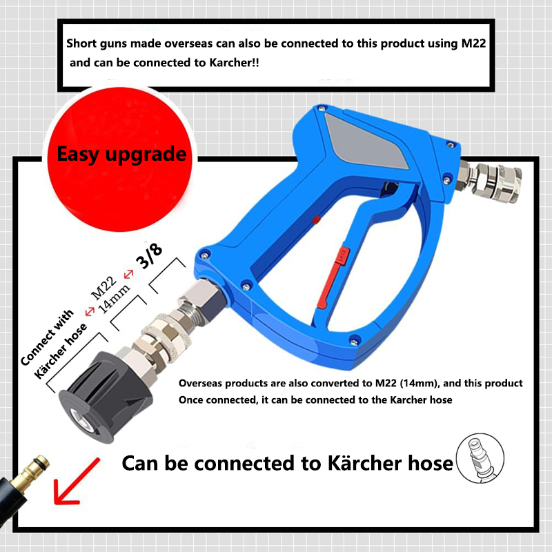 Karcher Lavor Bosch 와셔 건 퀵 커넥트 커플 링 용 M22 14mm 암 피팅 호스 커넥터에 고압 와셔 어댑터