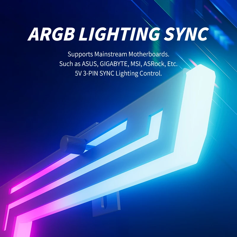 UPSIRNE ARGB 5V 3PIN graphics card bracket adjustable height ARGB AURA SYNC computer graphics card VGA bracket