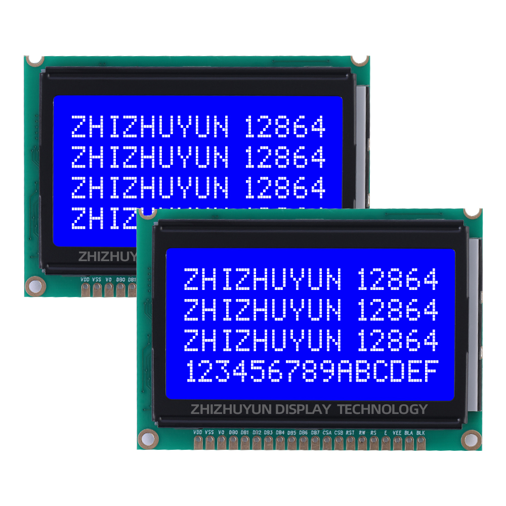 LCD12864-D1 graficzny moduł LCD z matrycą punktową szara folia czarne znaki 128*64 KS0108 ekran wyświetlacza moduł LCM