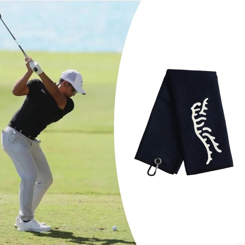 448D Vải microfiber bánh quế mẫu Golf Khăn chơi cá thể thao khăn Golf Túi khăn Khăn hấp thụ nước mạnh mẽ cho nam giới phụ nữ