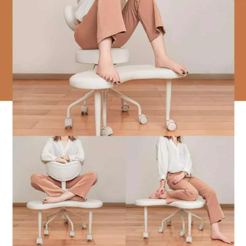 Sillas de oficina de diseño, silla cómoda con ruedas, respaldo giratorio, relajante, escritorio, muebles interiores ergonómicos