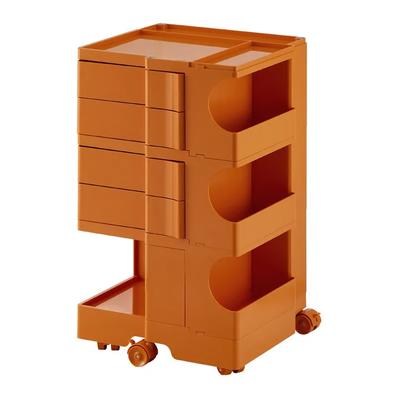 Warming Poppy Cabinet Storage Rotating Cabinet Makeup Cabinet Storage Bedside Table Snack Cabinet Multi Layer Storage Cabinet