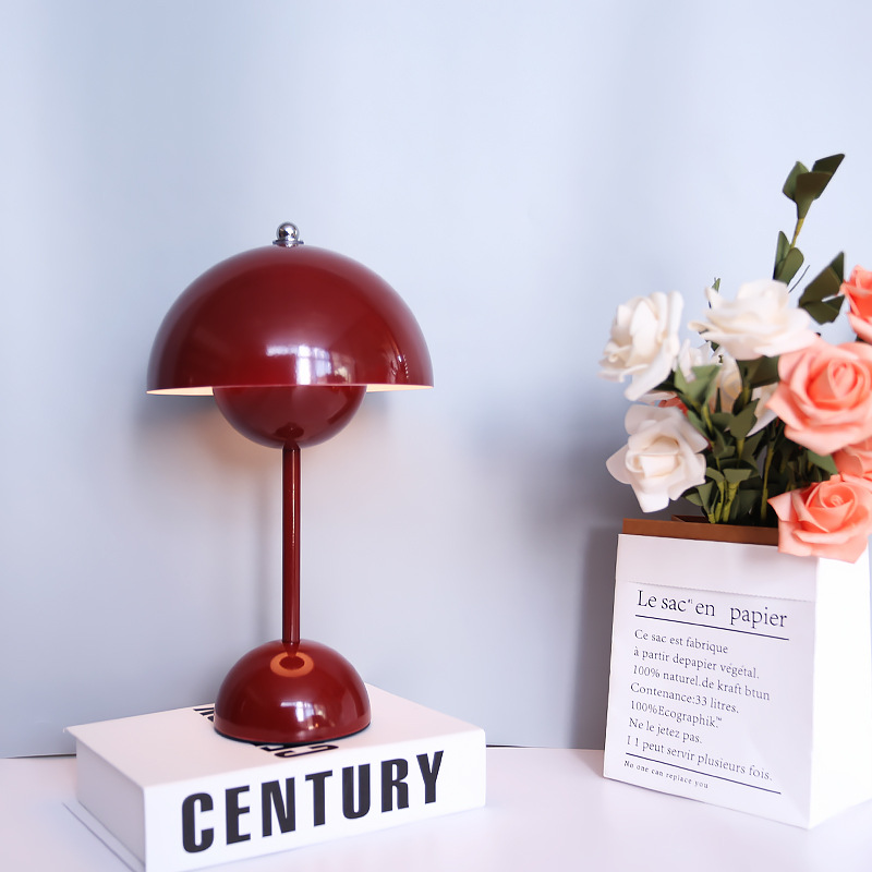 Table LED Lamp Desk Light Type-C Rechargeable Top Touch Switch Lantern Room Decoration Night Lights Alloy Material