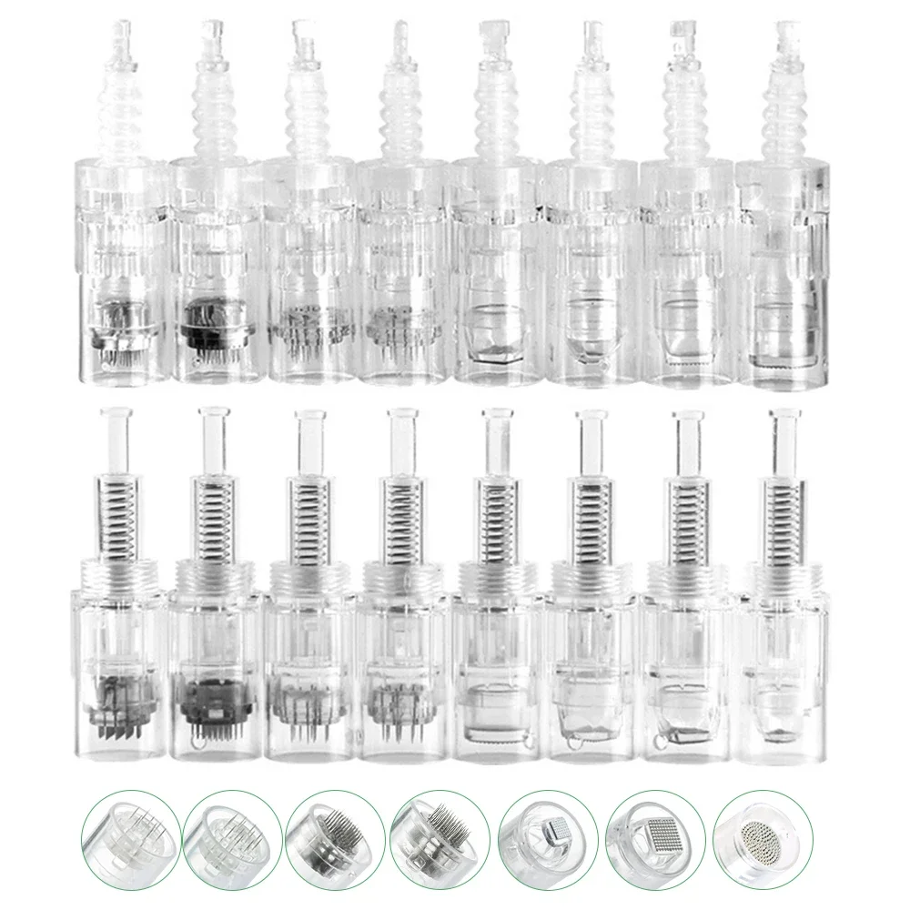100/50/10 pçs micro agulha elétrica derma caneta agulhas baioneta/parafuso cartucho de microagulhamento 12/36pin/ano auto microagulha agulha