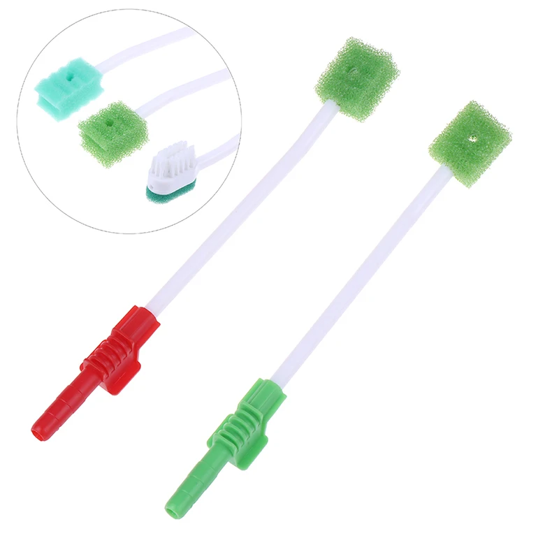 ICU Saug Tupfer Mundpflege Einzigen Saugnapf Verwenden Zahnbürste System Oral Hygiene Grün Kopf Einweg Medizinische Schwamm Zahnbürste