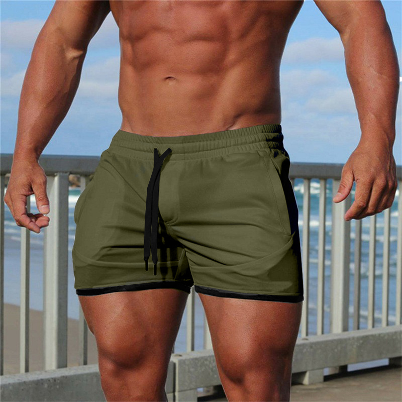 Shorts de ginástica respirável de secagem rápida, corredores de musculação, shorts slim fit, moletom camuflado, nova moda, verão