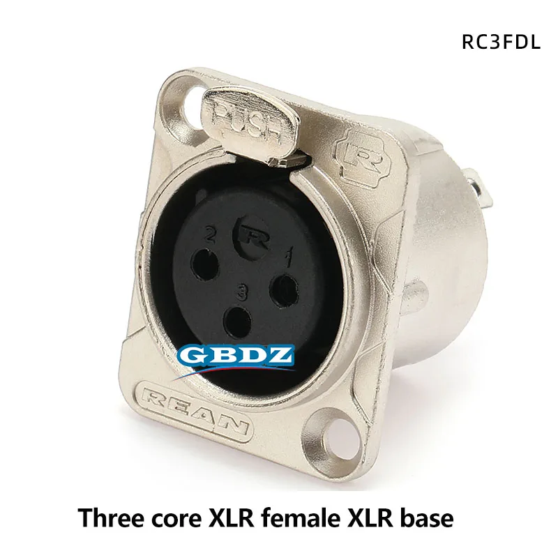 3 Core XLRr Soket Pria Wanita Emas/Berlapis Timah RC3FDL Soket Tipe D Modul Amplifier Daya YS145 Adaptor Antarmuka Audio