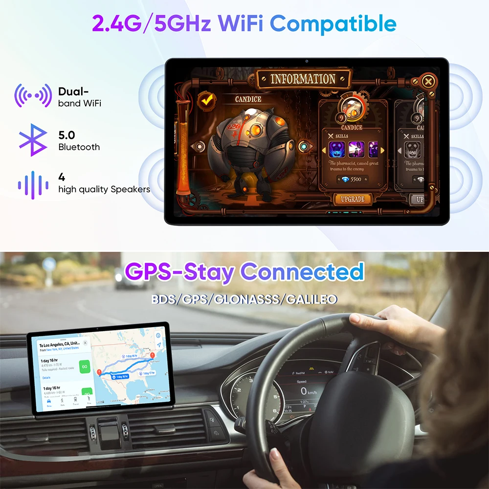 Weelikeit แท็บเล็ตแอนดรอยด์13แท็บเล็ต MTK 8183 8-core 11 "2K FHD incell Display 6GB RAM 128GB ROM Type-C 7000mAh WiFi GPS 2024สำหรับเด็ก