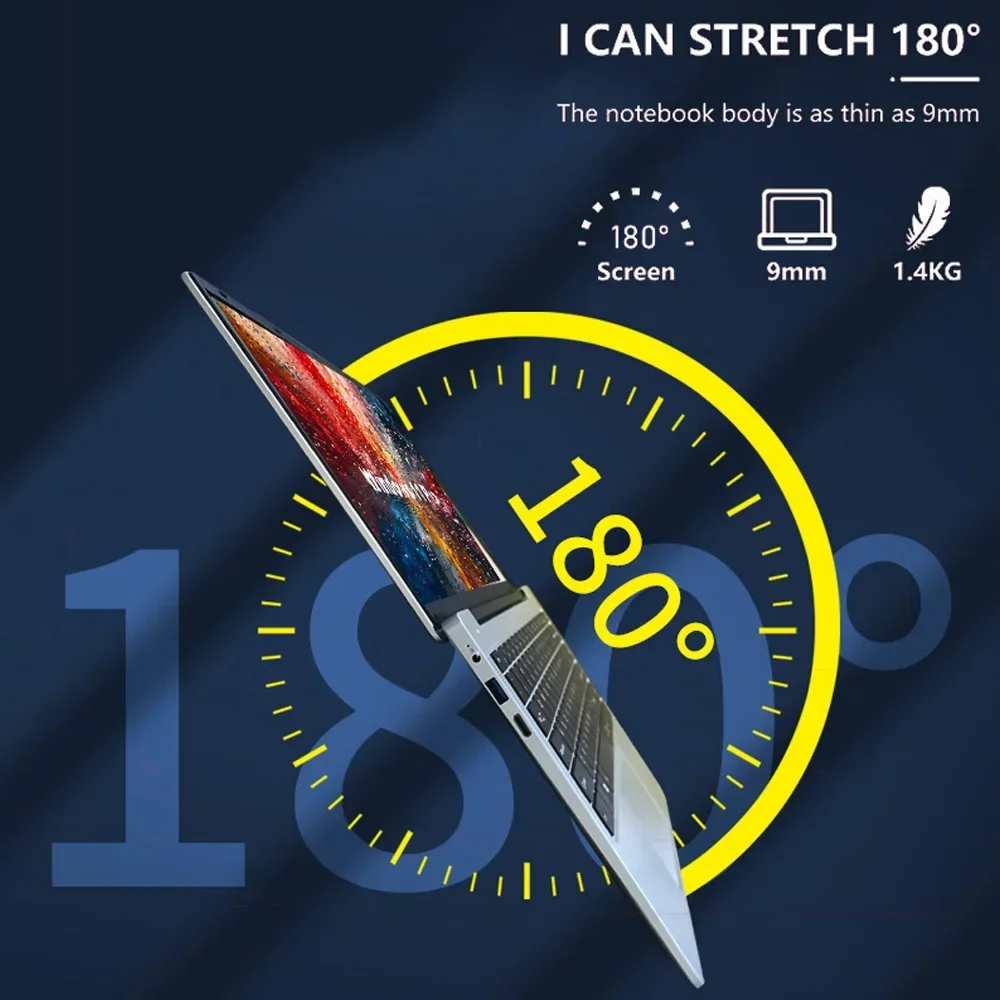 14,1-calowy komputer przenośny Celeron N4000 Windows 11 Pro do pracy biurowej - 8 GB pamięci RAM MAX 1 TB SSD - 2,4 G i 5,0 G WiFi, Bluetooth