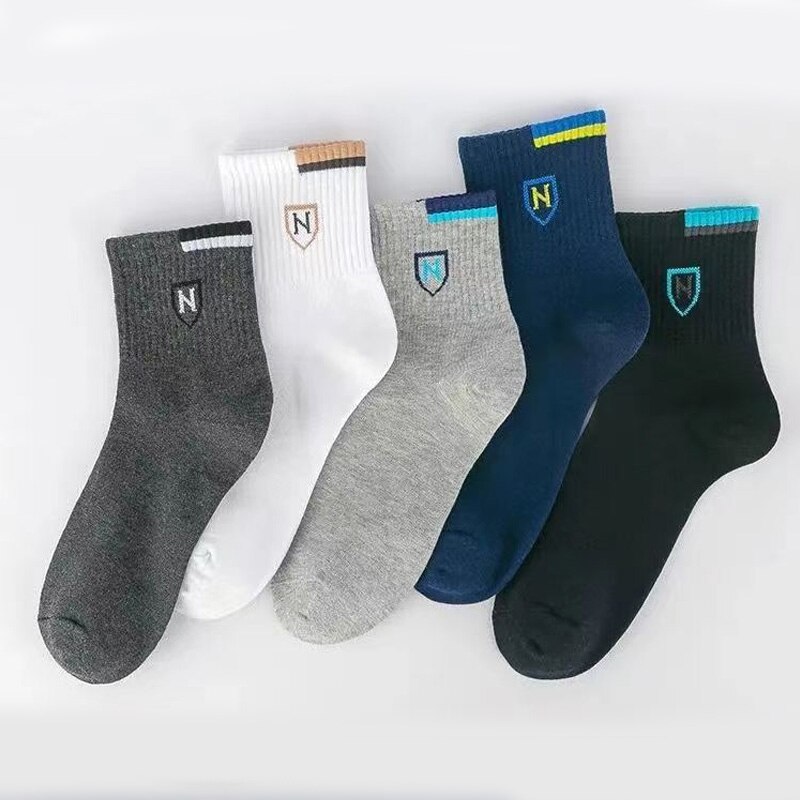 5/10/20 paar halflange herensokken kunnen worden gedragen met letterpatroon in alle seizoenen sport- en modesokken
