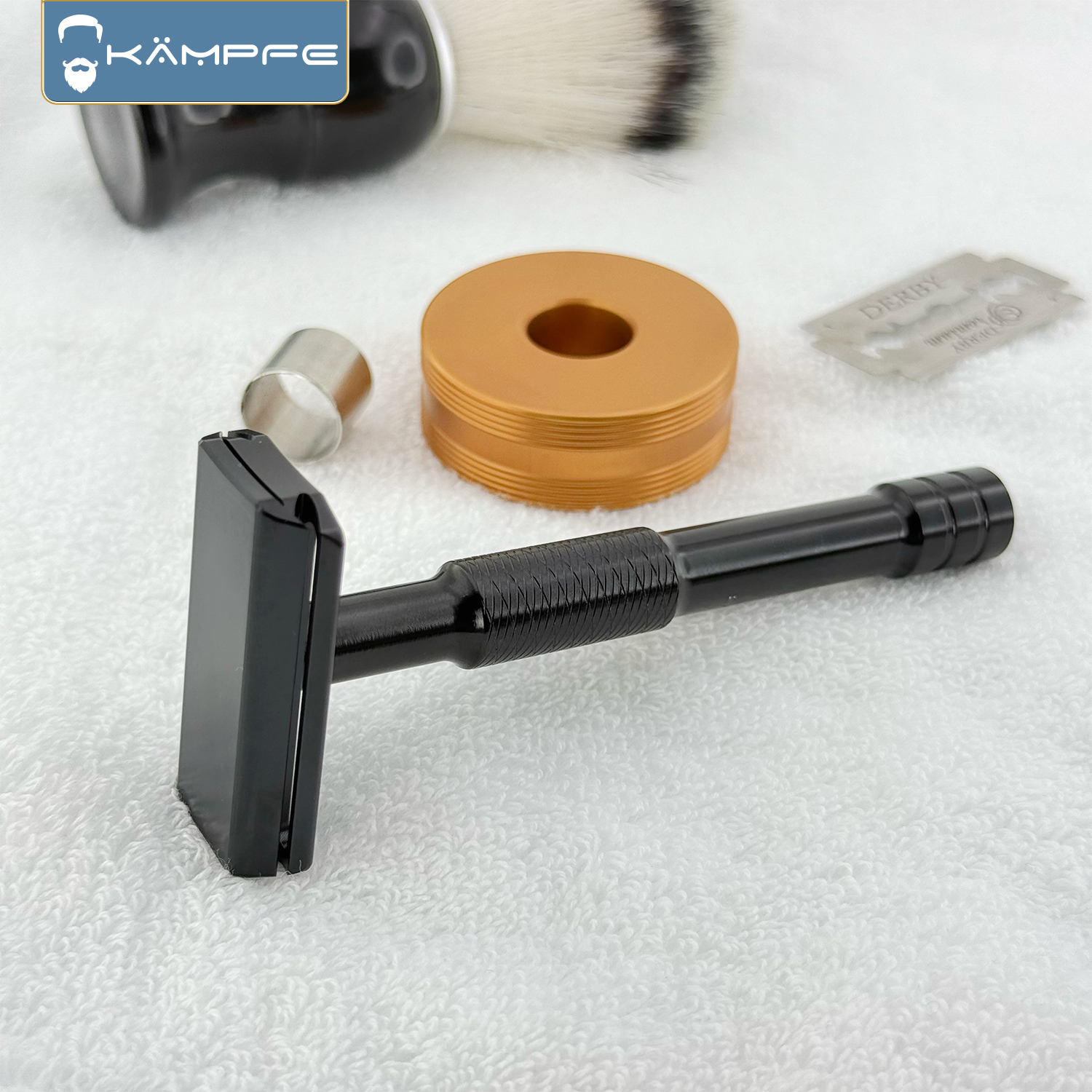 KAMPFE CNC Carving Aluminum Alloy Double sided mild Manual Safety Shaver Men's Gift Haircutting Tool Women's Scratcher