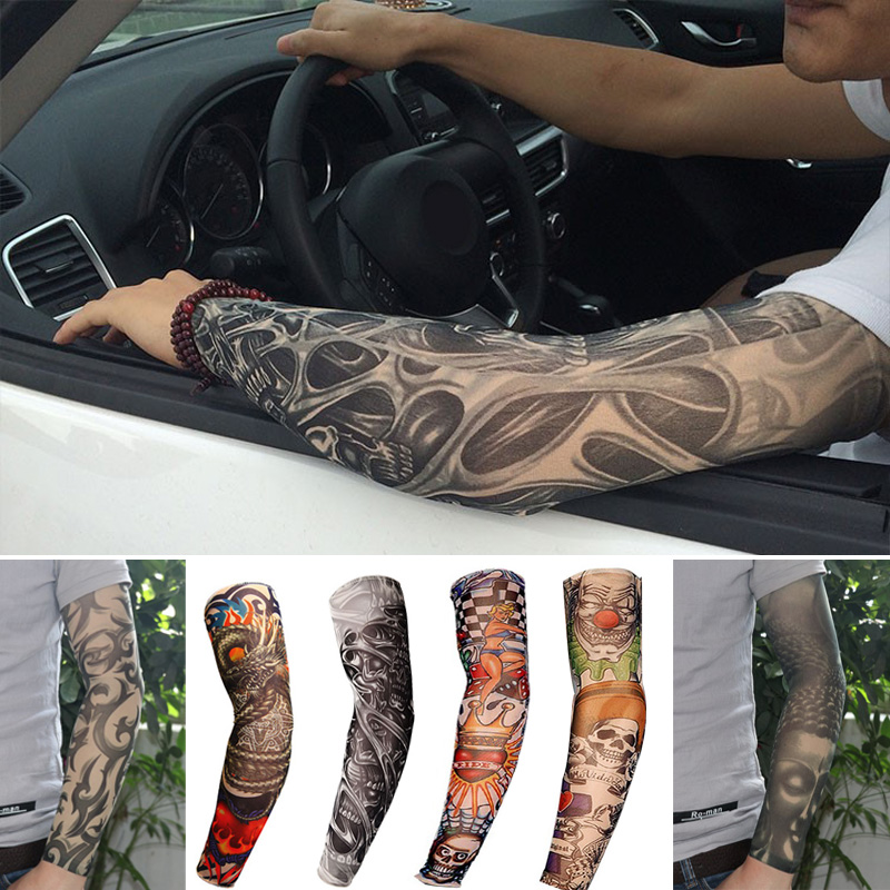 One Sleeve Outdoor Radfahren Tattoo Sonnenschutz Ärmel Sommer Tattoo Blume Arm Ärmel Mode-Stil