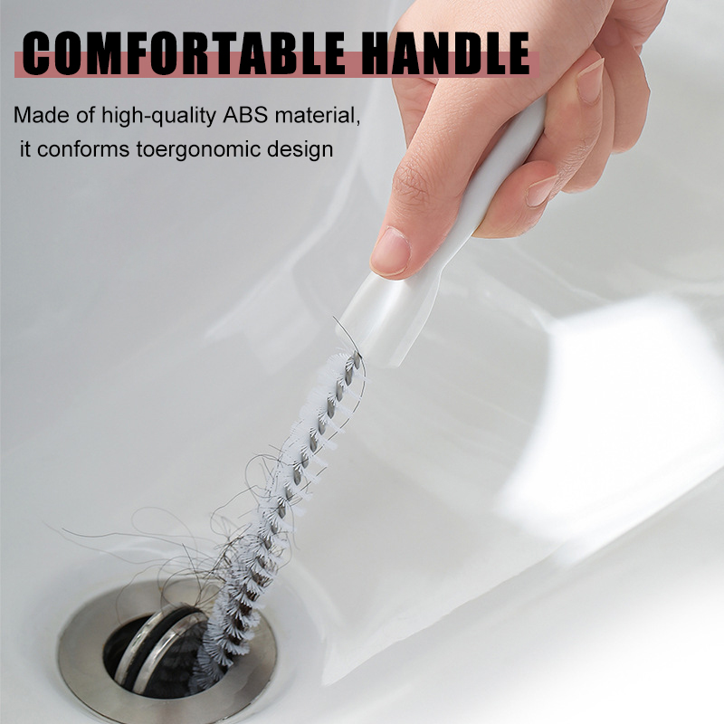 65/45cm Pipe Dredging Brush Bathroom Hair Sewer Sink Cleaning Brush Drain Cleaner Flexible Cleaner Clog Plug Hole Remover Tool