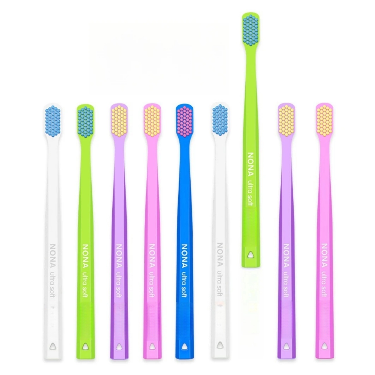 12pcs/Box Soft-Bristled Toothbrush Set for Adults with Tongue Cleaner Anti-Slip Handle Mixed Colors Dental Care Home Use