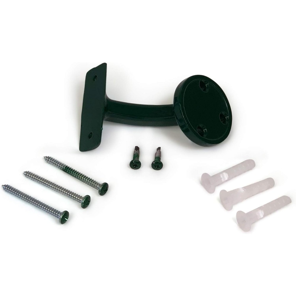 AHR 11' Handrail Section with Mounts - Evergreen - Stair Handrail - USA Made Railing- Easy to Install Handrails for Outdoor & In