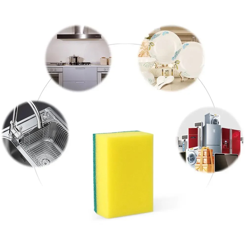 Esponja de limpeza para lavar louça, 20 peças, remoção de pote, banheiro, multiuso, absorvente