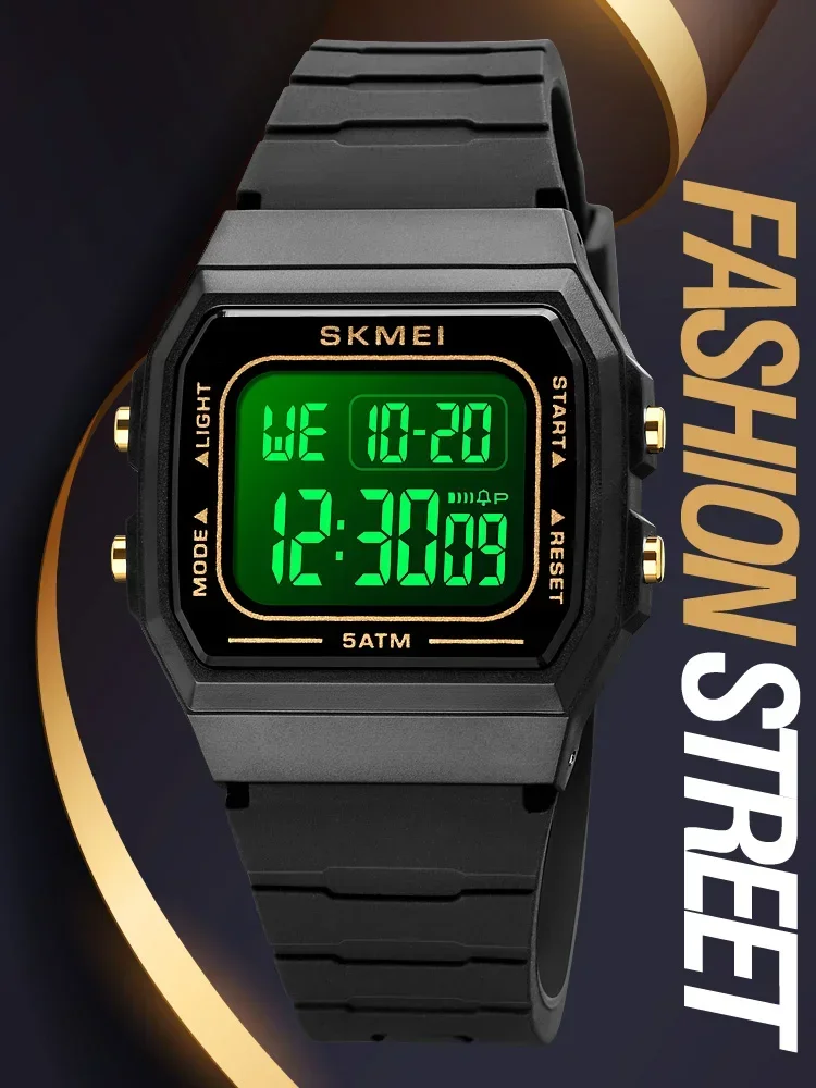 Skmei-男性と女性の電子時計、学生、シンプル、防水、LED、カップル用、1683