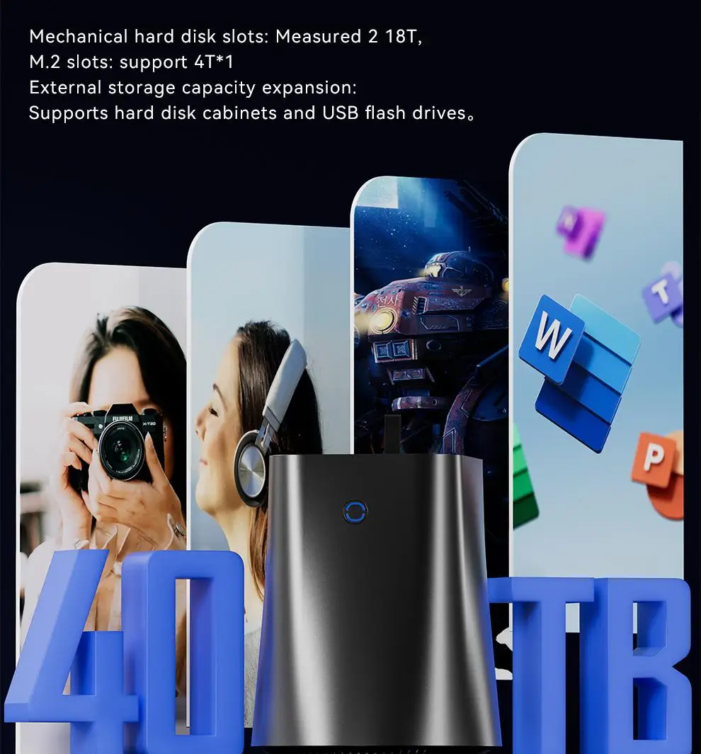 NAS Mini PC Intel Celeron N100 SSD Windows 11 Computer Dual 2.5G LAN NVME WIFI6 8G 16G RAM DDR4 1000GSSD