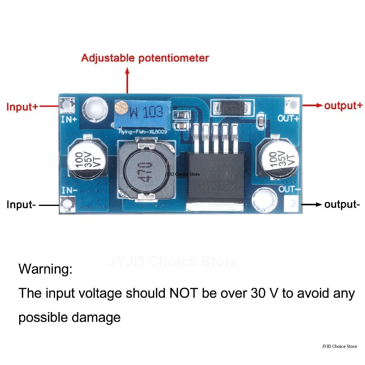 3 pz XL6009 DC-DC Buck Boost Convertitore di Tensione Modulo di Alimentazione 4A 400 KHz Modulo Interruttore Regolabile da 3.8-30 V a 1.25-35 V di Alimentazione