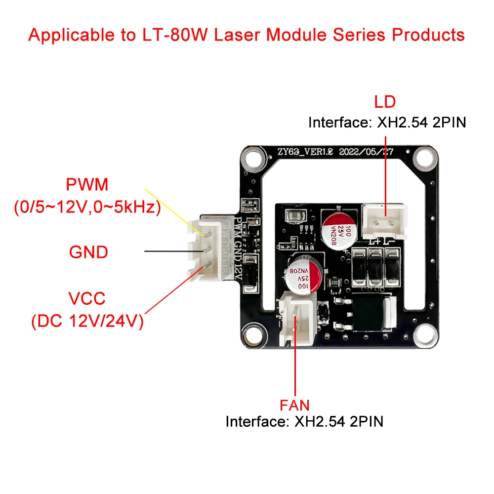 LASER Cây 20W 40W 80W Laser Driver Cho Khắc Laser Đầu Cắt Laser Mô Đun Khắc Gỗ Làm Việc dụng Cụ Phụ Kiện