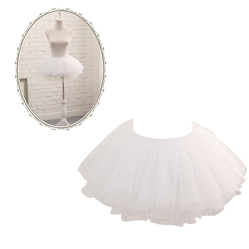 Frauen Layered Tüll Mini Tutu Skater Rock Gefaltete Petticoat für Cosplay Partei