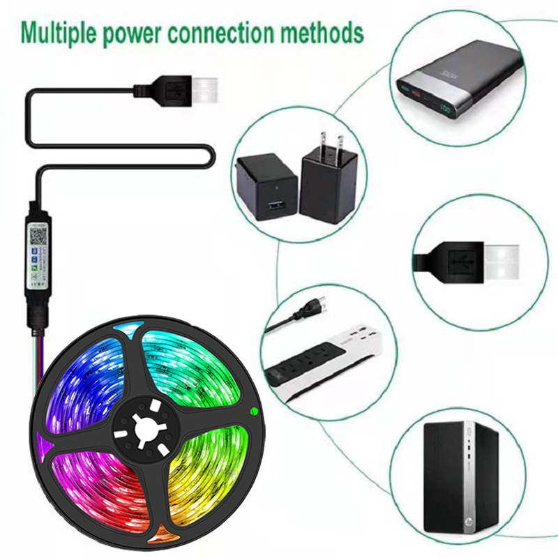 LED Strip Licht Kleur USB RGB Tpae Bluetooth LED Strip Slaapkamer Decoratie 5050 5m 10m 15m 20m SMD TV LED Backlight Voor Kerstmis