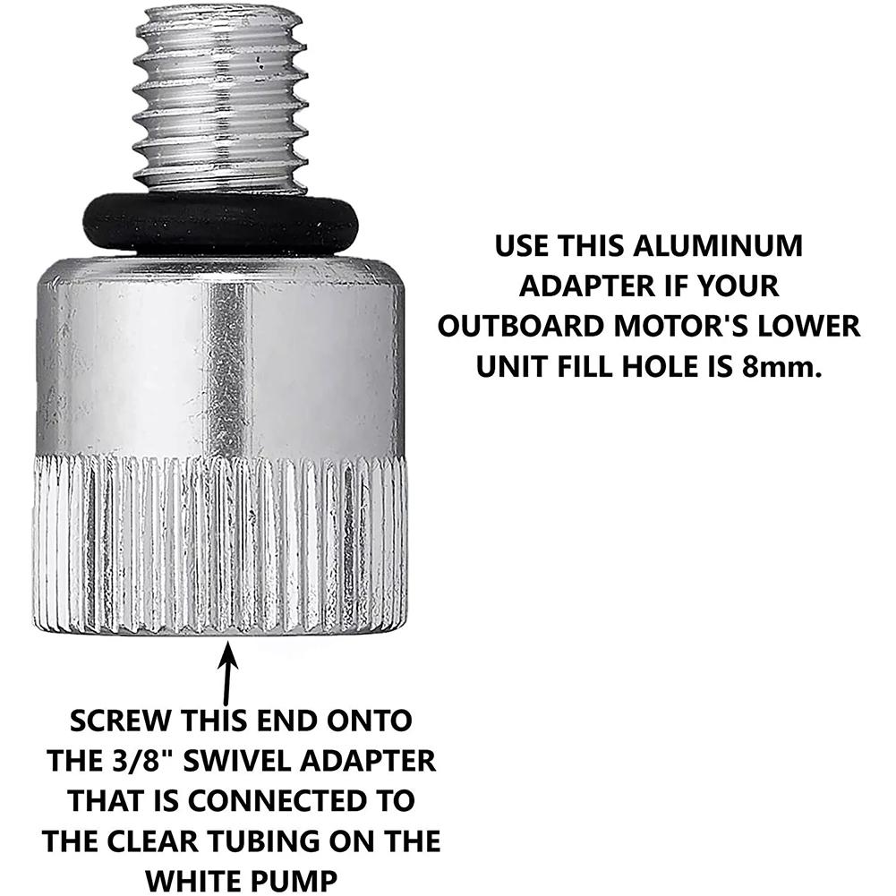 Uniwersalna dolna pompa oleju przekładniowego z adapterami 3/8 cala 8 mm 10 mm do standardowych butelek kwartowych Silniki zaburtowe Mariner