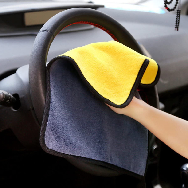 10/5/3/1pcs Thicken Microfiber Car Cleaning Towels Soft Quick Drying Windows Mirrors Wiping Rags Home Double Layer Clean Cloths