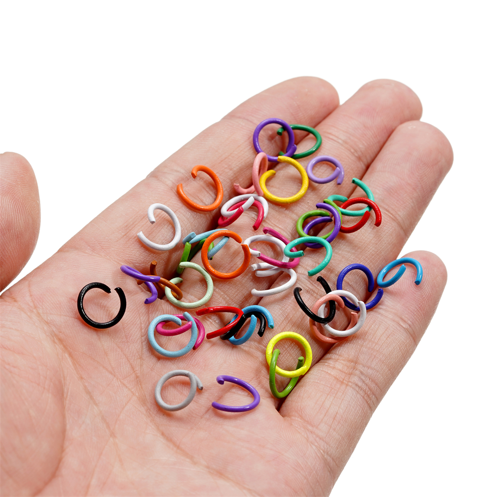 100 stks/partij 1.2x10mm Kleurrijke Open Ringetjes Split Ringetje Connector Voor Diy Sieraden Maken Bevindingen Accessoires benodigdheden