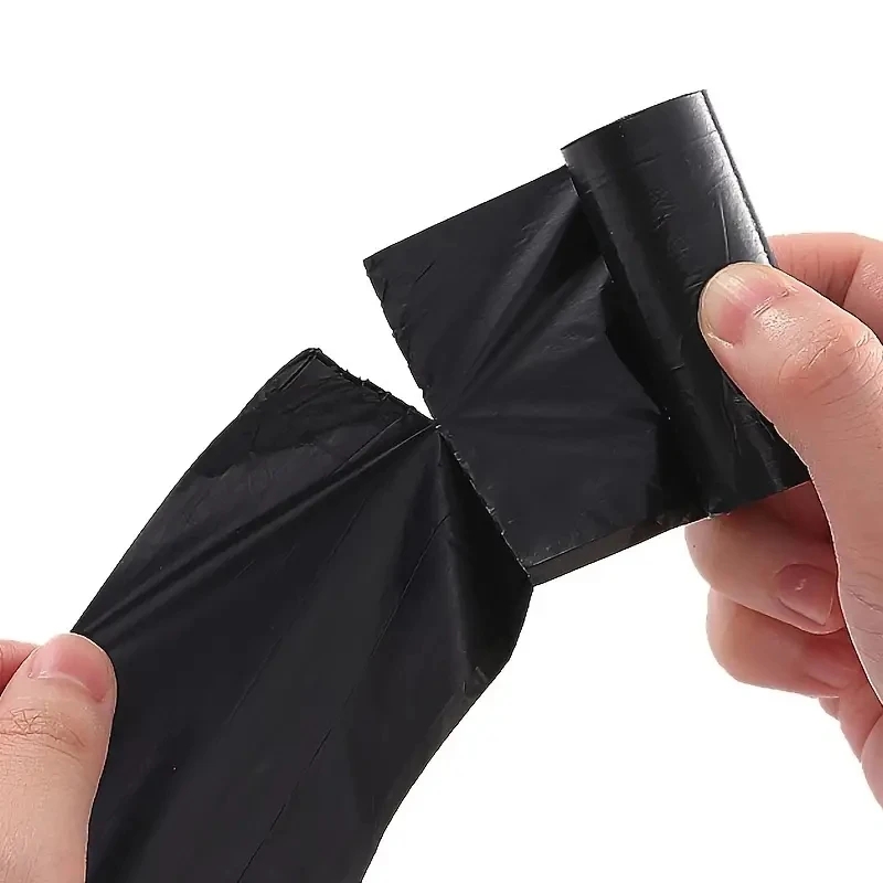 Novo saco de cocô de cachorro enrolado biodegradável engrossado pet limpeza ao ar livre saco de cocô com ponto de interrupção cão gato cocô colher saco