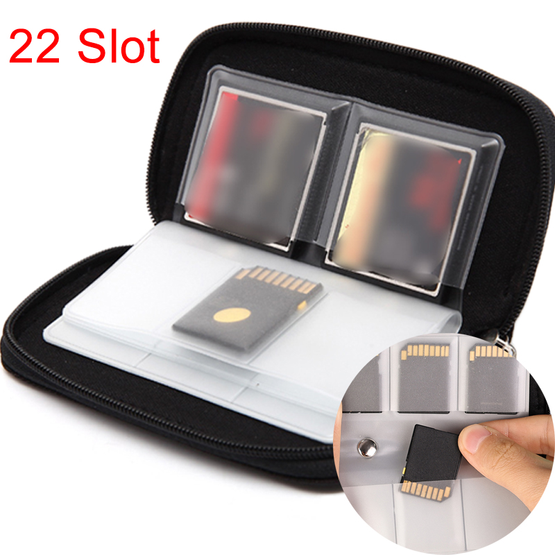 Tragbare 22 Slots Speicher karte Micro SD-Karte Aufbewahrung tasche Trage tasche Halter Brieftasche Fall für SD/SDHC/MS/DS/CF-Karten Organizer