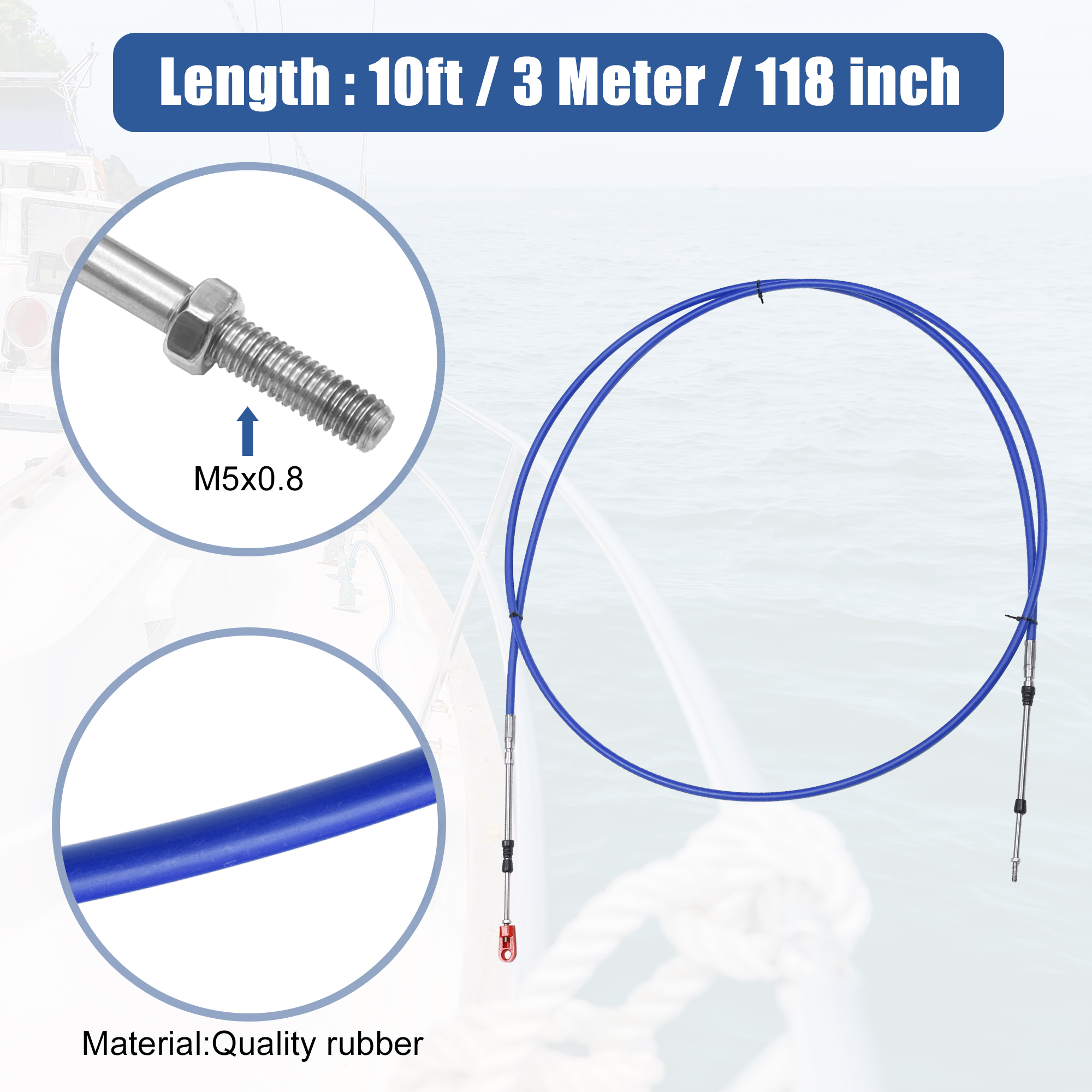 Motoforti 1-2 шт. 10-24 фута Морской Тип 3300/33C дроссельная заслонка пульт дистанционного управления с кабелем с отверстием для подвесного двигателя Yamaha