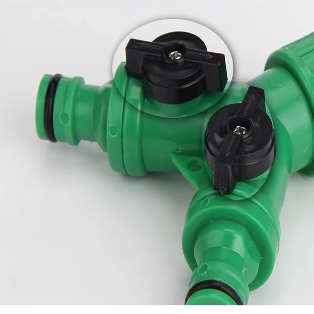 สวนน้ํา Splitter Y Connector 2-Way Valvewith สําหรับก๊อกน้ําชลประทานดอกไม้ปลูกน้ําควบคุมอะแดปเตอร์พลาสติก
