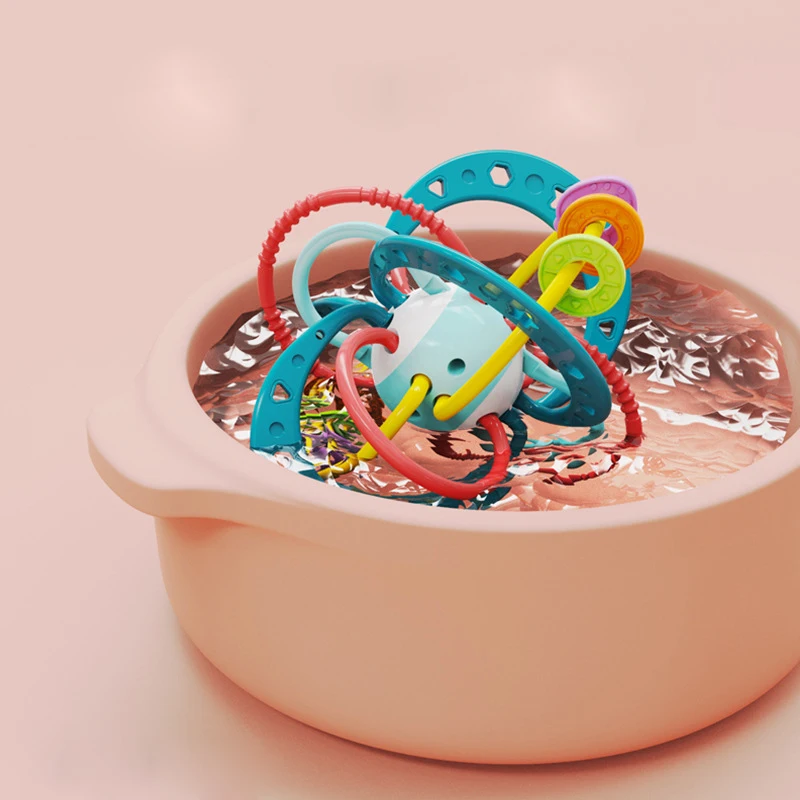 Baby Activity Balls Toy Development Game Rotating Rattle Teether Grasping Activity Baby Ball Sensory Toys For Babies 0 12 Months