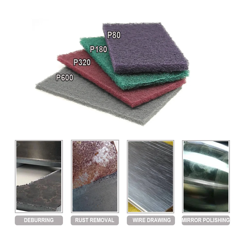 Tampone per lucidatura per pulizia non tessuto da 1 pezzo 5 "* 8" per lucidatura di metalli in acciaio inossidabile, vernice per legno, plastica