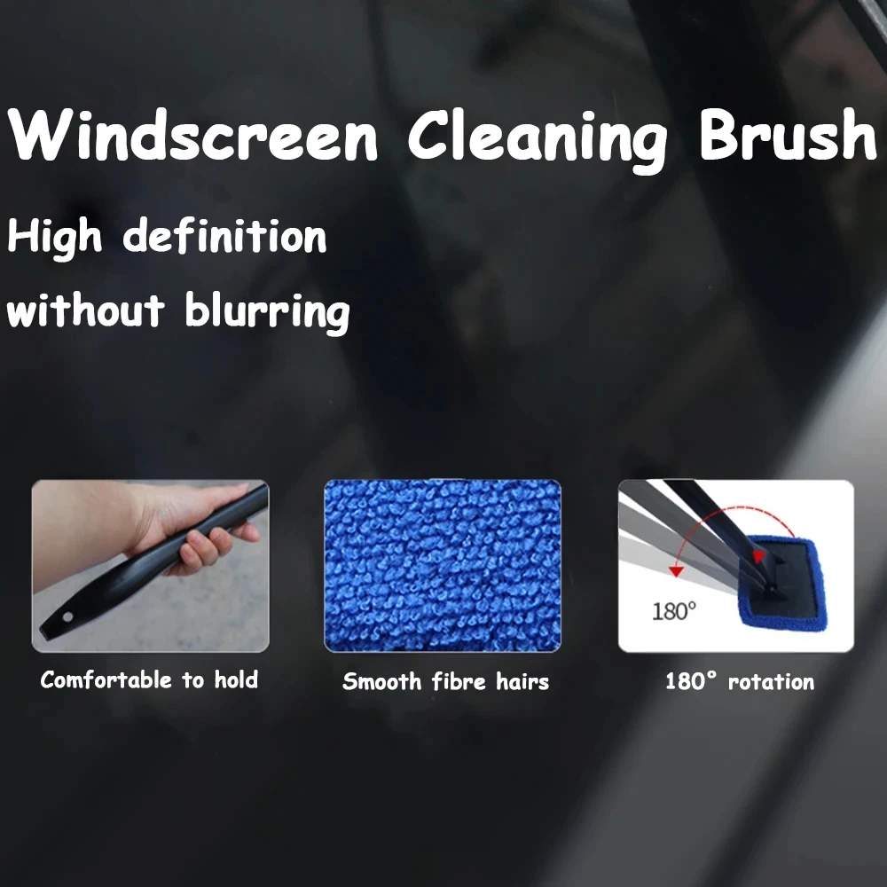 Car Front Windshield Defogging Brush Dust Removal Car Cleaning Tool Long Handle Household Glass Clean Brushes