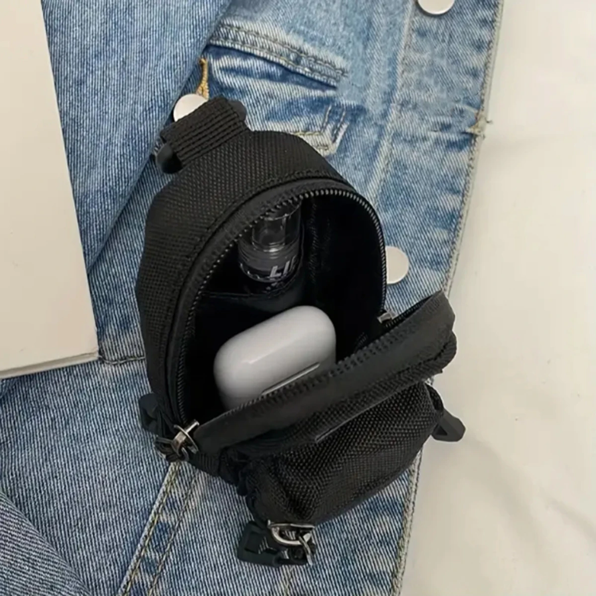 Portamonete da esterno alla moda in stile coreano, squisita borsa a tracolla singola da donna, cuffie da viaggio, portamonete portaoggetti, 1 set