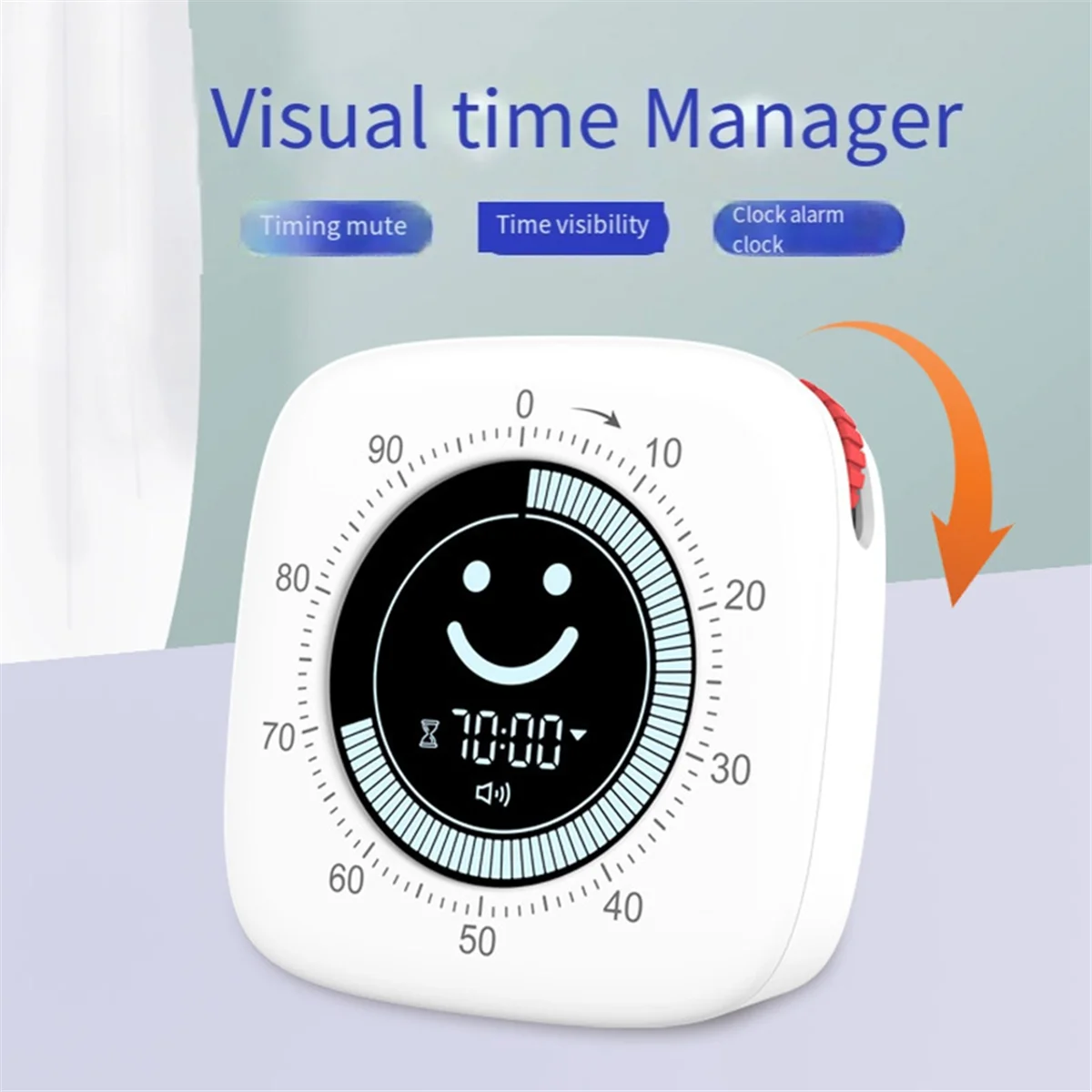 A72P Timer, Digital , Magnetic Kitchen Timer for Cooking, Pomodoro for Classroom,Visual Desk Timer