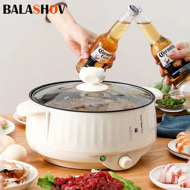 Elektrischer Multikocher, multifunktionaler Reiskocher, Bratpfanne, Antihaft-Kochgeschirr, Multi-Suppe-Eintopf für die Küche, 1,7 l/2,7 l/3,2 l