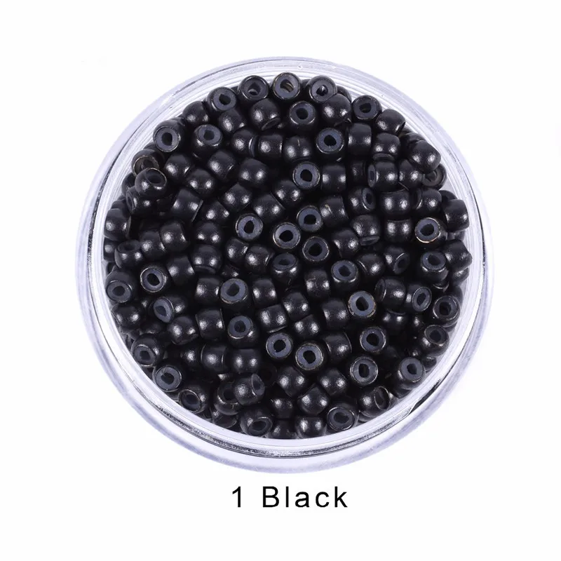 500 pezzi di perline ad anello in rame 3.0mm nano ring beads micro foderato in silicone per estensioni dei capelli