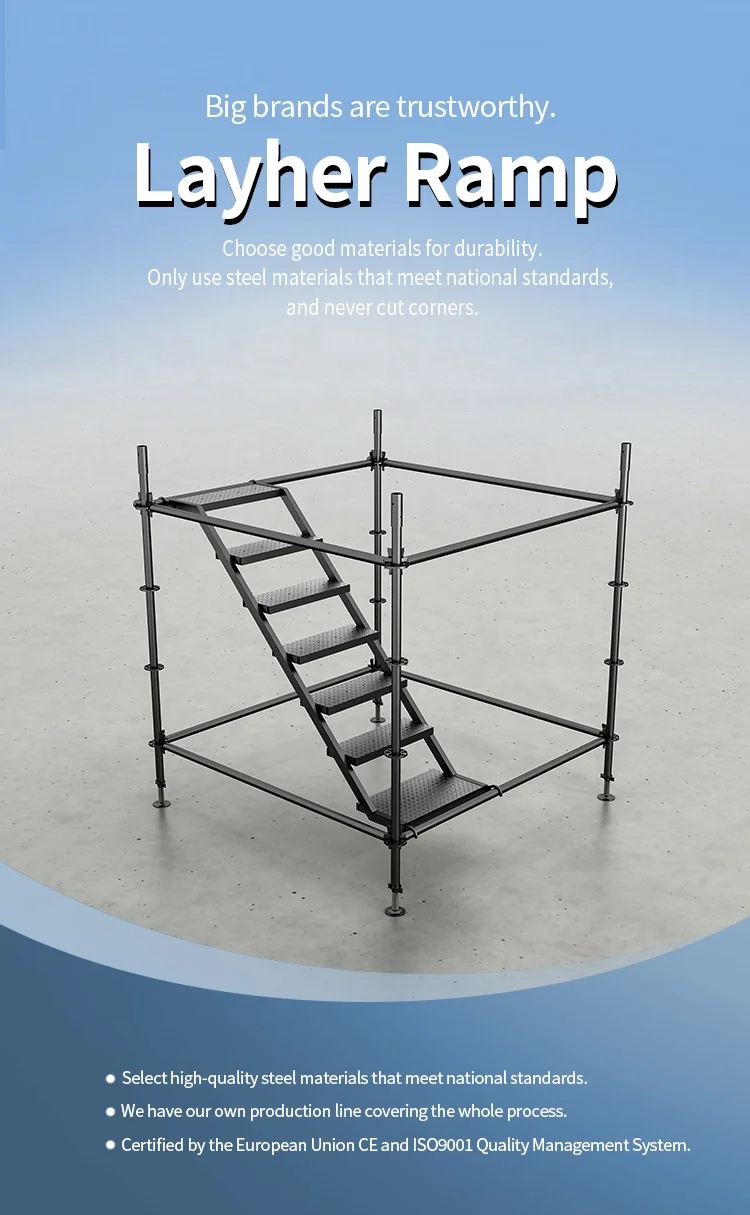 Scale con piattaforma in acciaio per scale per impalcature per la costruzione di eventi in vendita