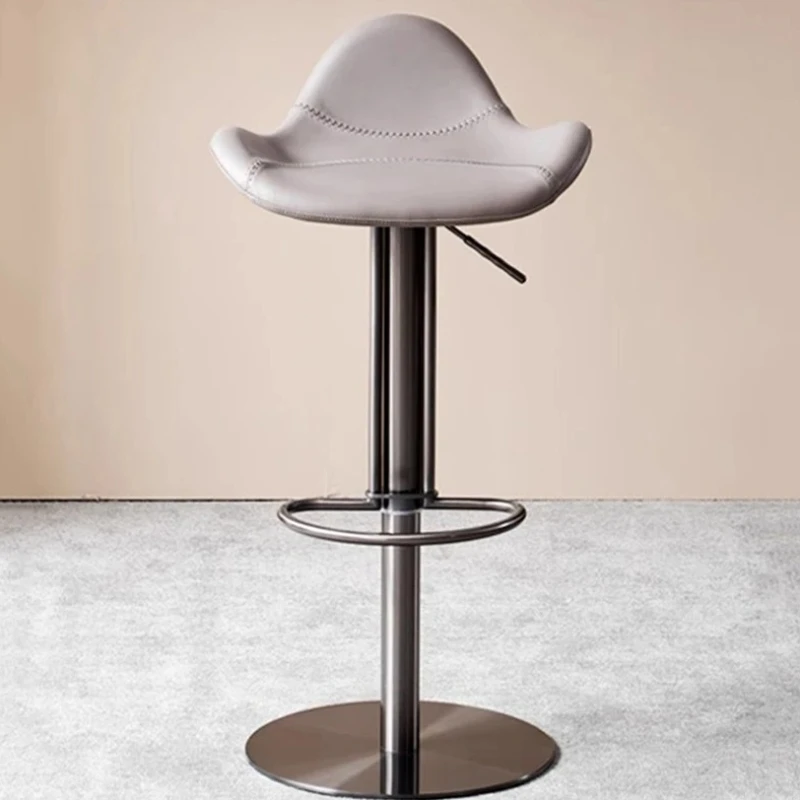 Branco alto moderno bancos de barra metal luxo qualidade bistrô salão de beleza bancos de barra nordic giratória confortável taburete cocina móveis