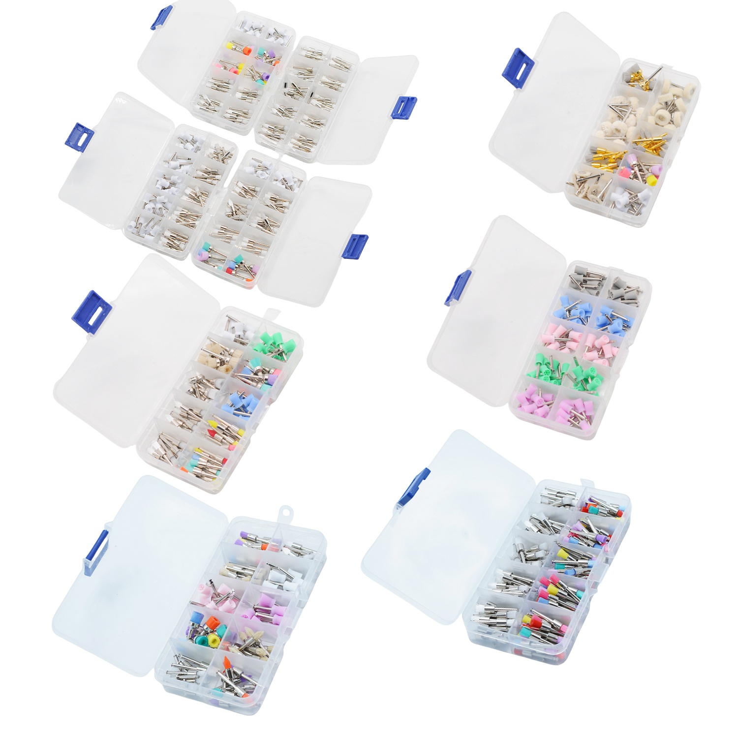 1 box Einweg Dental Polierer Nylon Borsten Pinsel Polieren Polierer Tasse Zähne Bleaching Prophy Pinsel Zahnarzt Werkzeuge