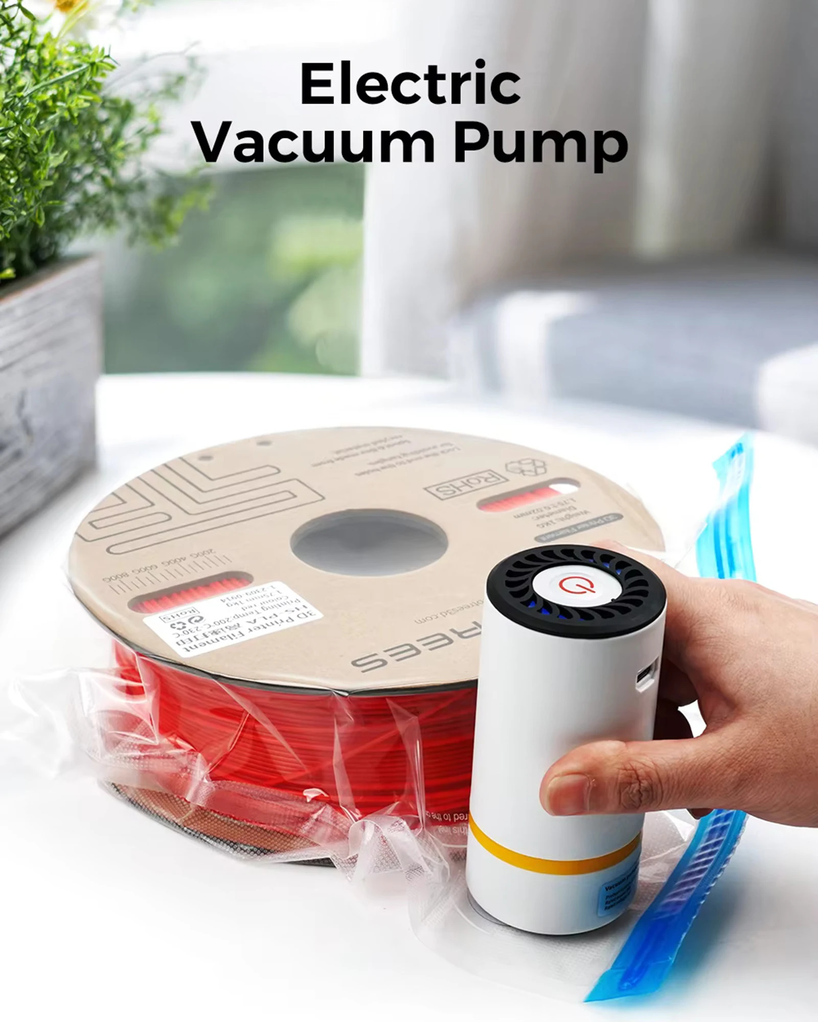10-30 กระเป๋า Filament เก็บถุงสูญญากาศ 3D เครื่องพิมพ์ PLA/ABS/TPU Filament เครื่องเป่า Safekeeping ความชื้นสําหรับ 3D ชิ้นส่วนเครื่องพิมพ์
