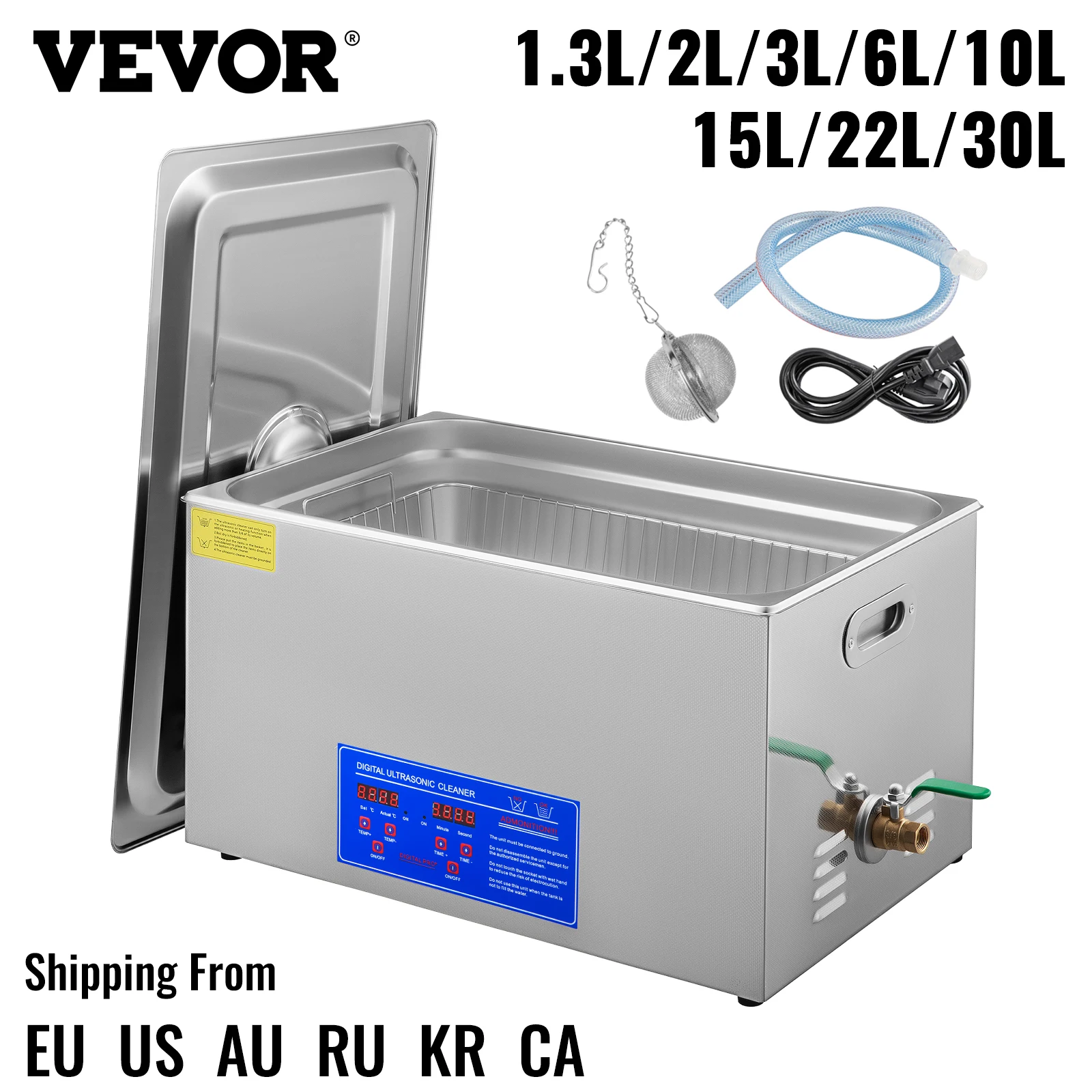 SucceBuy 1.3L 2L 3L 6L 10L 15L 22L 30L Ultrasonic Cleaner Lave-Dishes Portable Heated Washing Machine Ultrasound Home Appliances