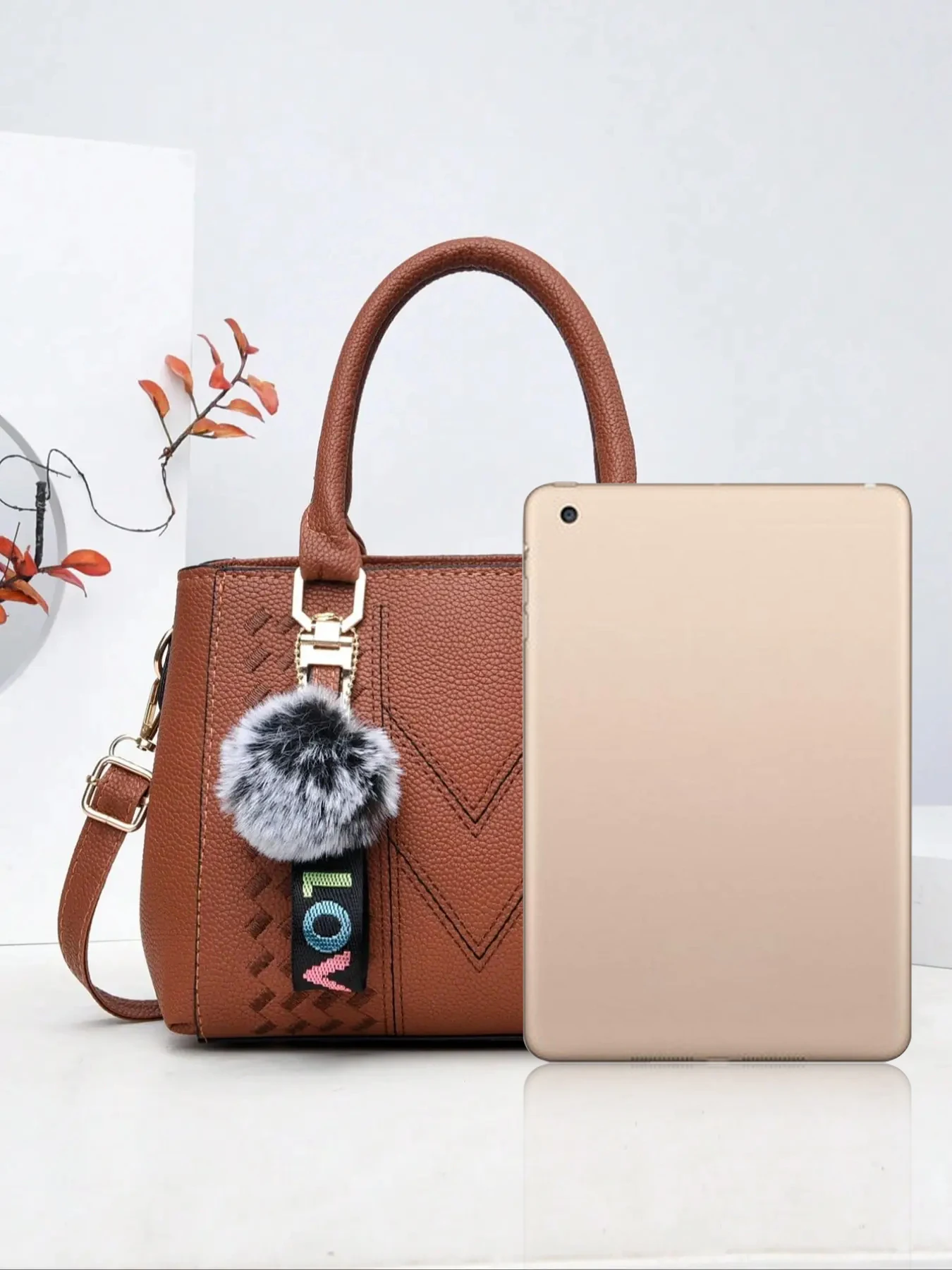 Fashionable and minimalist large capacity embroidered women's crossbody bag, a daily handbag for use