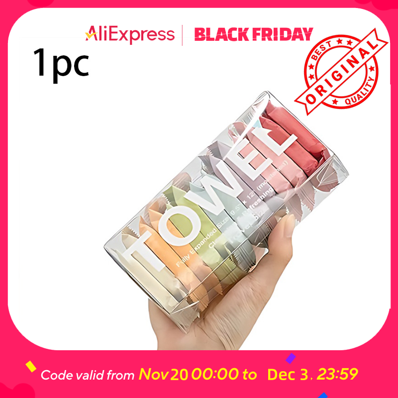 14pcs/box Disposable Washcloth Portable Travel Towel Thickened Compressed Face Cleansing Beauty Square Towel